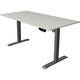 Bureau assis-debout Kerkmann 10181311 mélamine anthracite ; gris clair