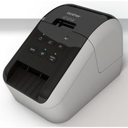 Imprimante d'étiquettes brother ql810wc rouge, fonction d'impression noire