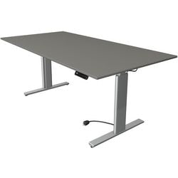 Kerkmann bureau assis-debout 10233812 panneaux de particules graphite, argent