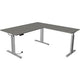 Kerkmann bureau assis-debout 10234312 panneaux de particules graphite, argent