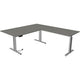 Kerkmann bureau assis-debout 10235812 panneaux de particules graphite, argent