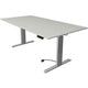 Kerkmann bureau assis-debout 10233611 aggloméré gris clair, argent