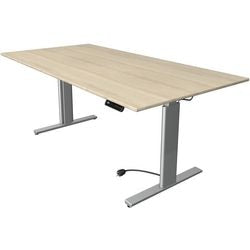 Kerkmann bureau assis-debout 10233750 aggloméré érable, argent