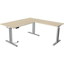 Kerkmann bureau assis-debout 10234250 aggloméré érable, argent