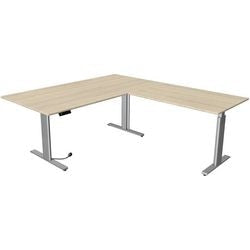 Kerkmann bureau assis-debout 10235750 aggloméré érable, argent
