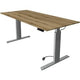 Kerkmann bureau assis-debout 10233055 chêne aggloméré, argent