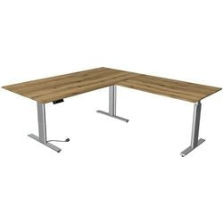 Kerkmann bureau assis-debout 10235555 chêne aggloméré, argent