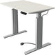 Kerkmann bureau assis-debout 10231010 aggloméré blanc, argent