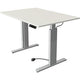 Kerkmann bureau assis-debout 10231510 aggloméré blanc, argent