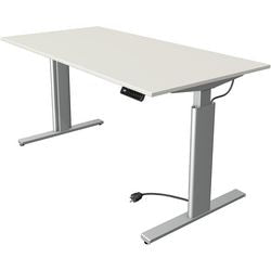 Kerkmann bureau assis-debout 10232510 aggloméré blanc, argent