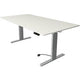 Kerkmann bureau assis-debout 10233510 aggloméré blanc, argent