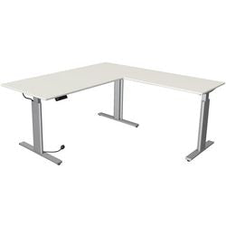 Kerkmann bureau assis-debout 10234010 aggloméré blanc, argent