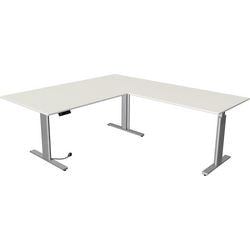 Kerkmann bureau assis-debout 10235510 aggloméré blanc, argent