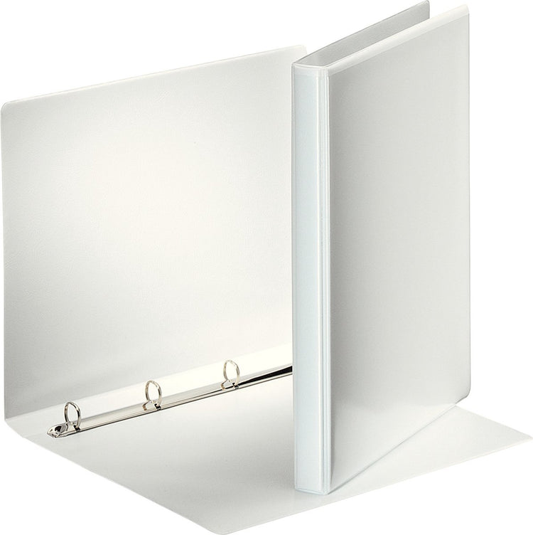 Classeur à anneaux panoramique Esselte essentials a4 - 4 anneaux - largeur de dos de 30 mm - capacité de 140 feuilles - blanc