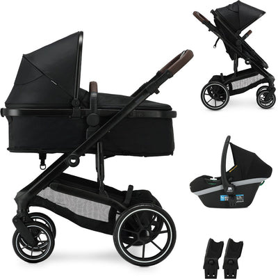 Poussette Deryan noa 3-en-1 - poussette avec siège auto - noir