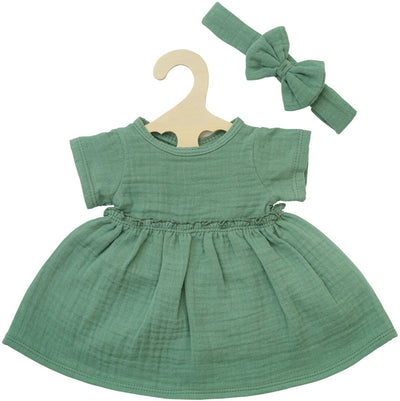 Robe de poupée HELSS VERT DE RUFFLES, 28-35 cm