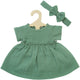 Robe de poupée HELSS VERT DE RUFFLES, 28-35 cm