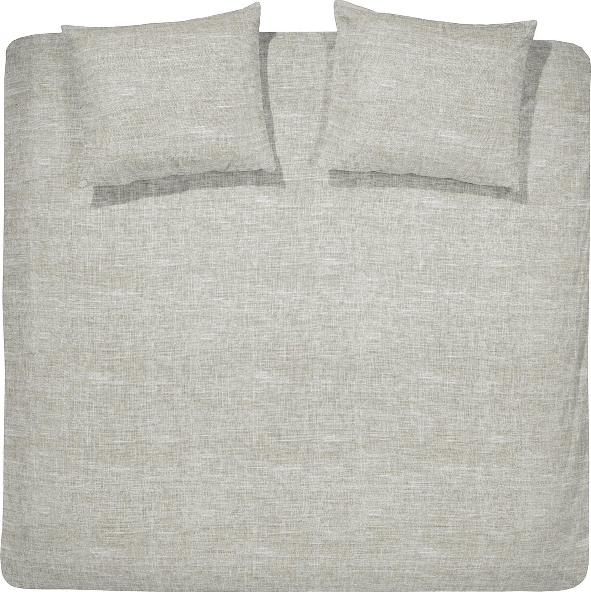 Housse de couette Cendrillon lyn - 2 personnes - coton - lits jumeaux extra larges - 260x200 220 cm - lin naturel + 2 taies d'oreiller 60x70