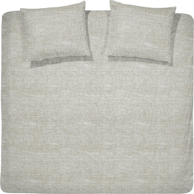 Housse de couette Cendrillon lyn - 2 personnes - coton - lits jumeaux extra larges - 260x200 220 cm - lin naturel + 2 taies d'oreiller 60x70