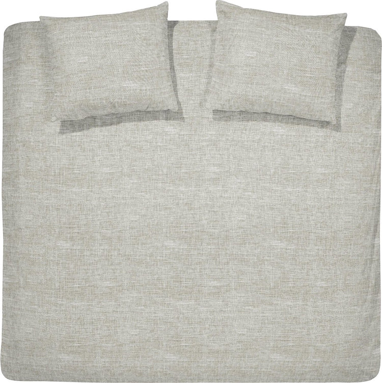 Housse de couette Cendrillon lyn - 2 personnes - coton - lits jumeaux extra larges - 260x200 220 cm - lin naturel + 2 taies d'oreiller 60x70