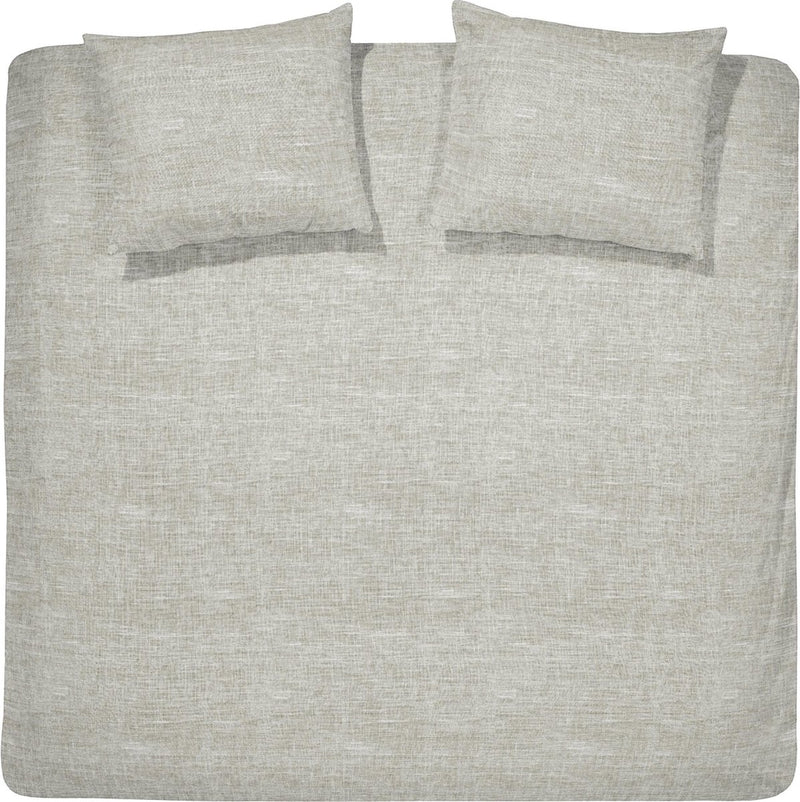 Housse de couette Cendrillon lyn - 2 personnes - coton - lits jumeaux extra larges - 260x200 220 cm - lin naturel + 2 taies d'oreiller 60x70