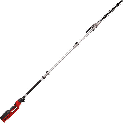 Taille-haie électrique télescopique Einhell GC-HH 9046 - 900 W - longueur de coupe 41,2 cm - espacement des dents 20 mm - portée 1,97 m - extensible jusqu'à 2,60 m - accessoire de taille inclinable