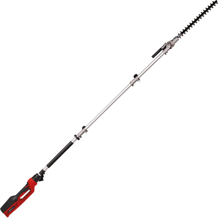 Taille-haie électrique télescopique Einhell GC-HH 9046 - 900 W - longueur de coupe 41,2 cm - espacement des dents 20 mm - portée 1,97 m - extensible jusqu'à 2,60 m - accessoire de taille inclinable