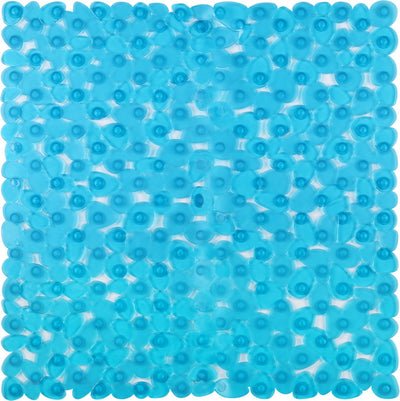 Tapis de douche antidérapant Differnz lapis 54x54cm bleu transparent