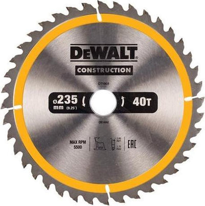 Lame de scie circulaire Dewalt dt1955 - 235 x 30 x 40t - bois et métaux non ferreux