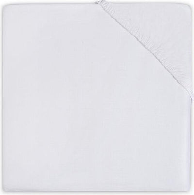 Jollein - drap-housse bébé lit enfant jersey (blanc) - coton - drap-housse enfant, drap-housse lit junior - 70x140 75x150cm