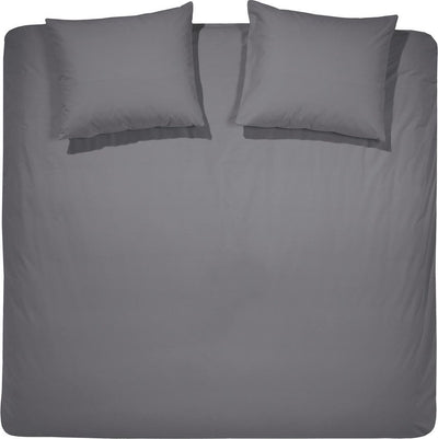 Housse de couette matin Cendrillon - double - flanelle - twin - 240x200 220 cm - anthracite + 2 taies d'oreiller 60x70