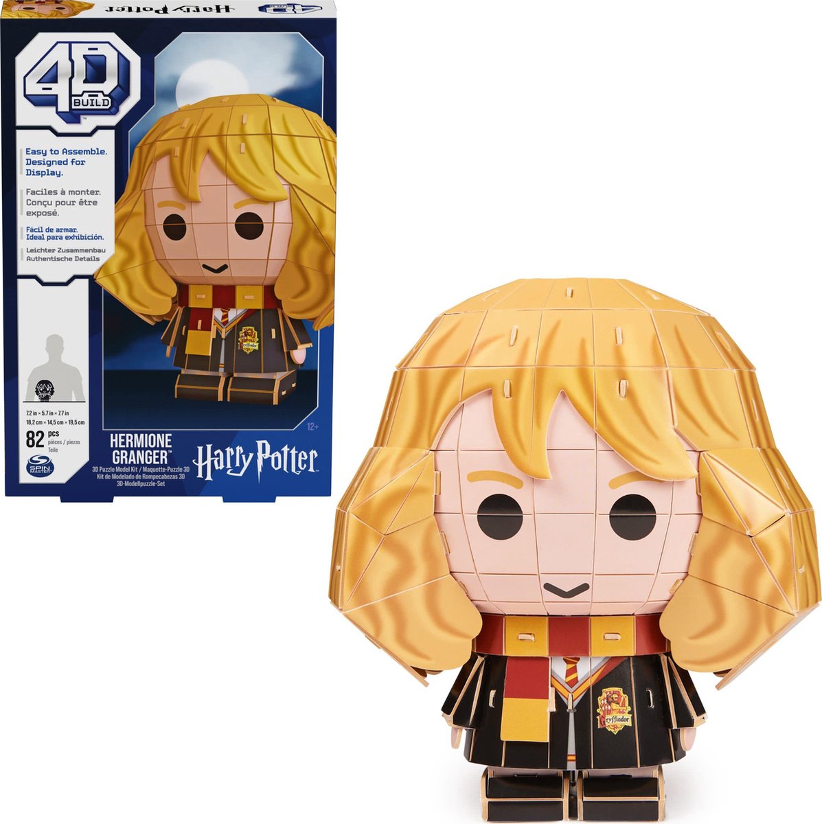 4d build harry potter - hermione granger - puzzle 3d - 82 pièces - kit de construction en carton