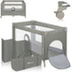 Lit de camping Lionelo 3 en 1 - lit bébé parc pliant lit de voyage - 60x120 cm - 0-36 mois jusqu'à 15 kg - avec matelas confort - entrée latérale avec fermeture éclair - roulettes - sac de transport - lit bébé stefi berceau bébé