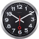 Station Nexttime – horloge murale – 35 cm – aluminium – noir