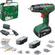 Bosch easydrill 18v-40 - perceuse/visseuse sans fil - avec 1x batterie 18v (1,5 ah) - chargeur - jeu d'accessoires 241 pièces