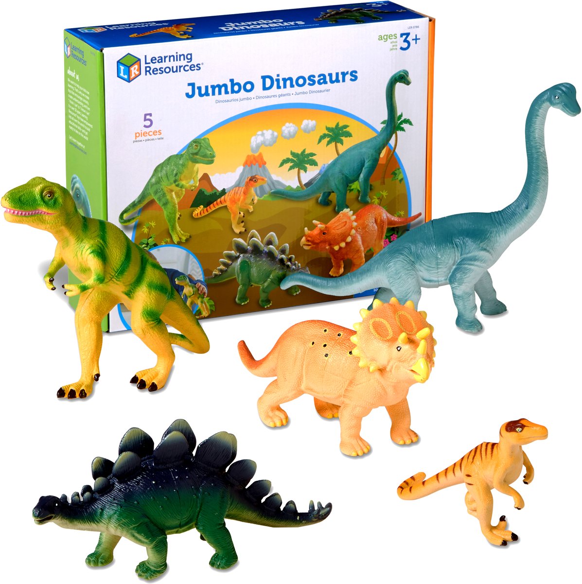 Ressources d'apprentissage dinosaures géants - ensemble 1 - 3+