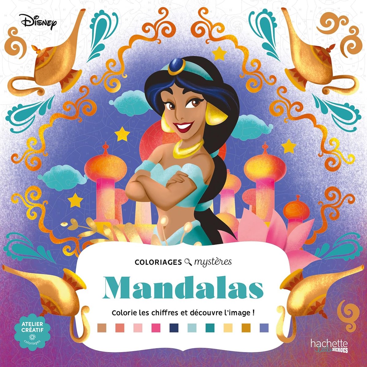 Hachette heros les grands carrés coloriages mystères - coloriage mandalas disney par numéro
