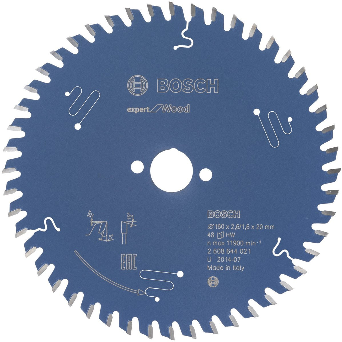 Lame de scie circulaire Bosch expert pour le bois 150x20x2,6 1,6x24 t