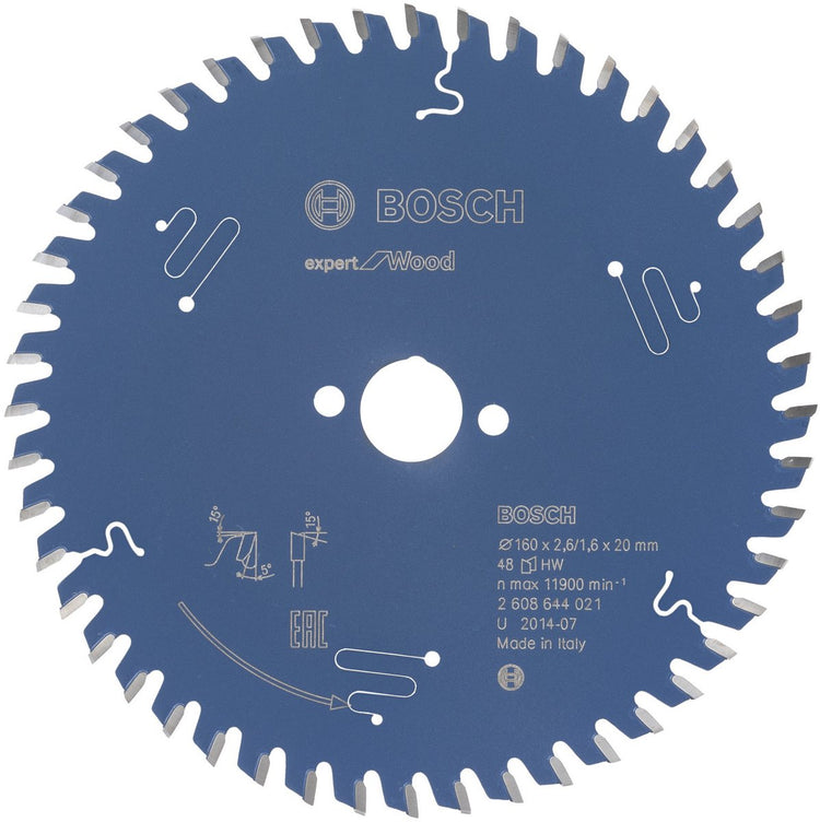 Lame de scie circulaire Bosch expert pour le bois 150x20x2,6 1,6x24 t
