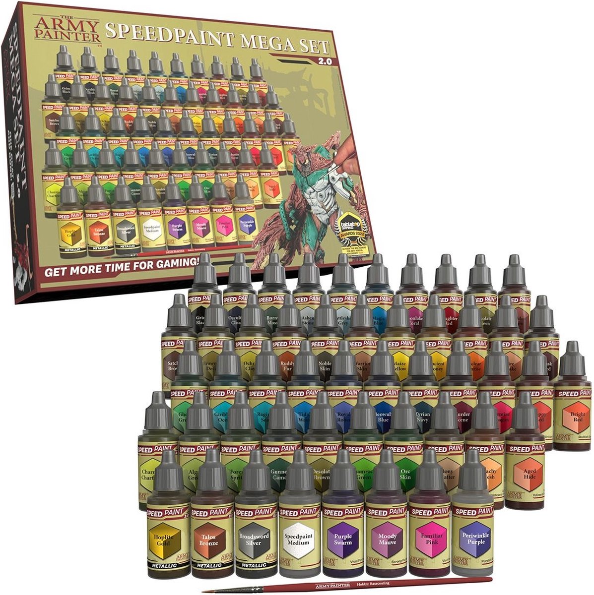 The Army Painter Speedpaint Mega Set 2.0 - 50 peintures acryliques Smart tropffläschchen - 18 ml d'encre acrylique pour modèles