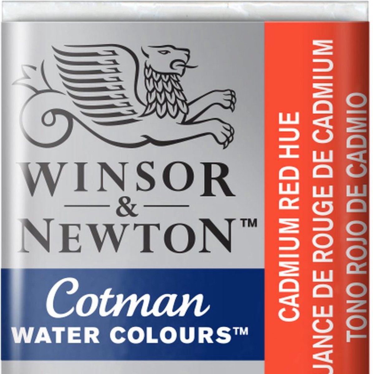 Winsor Newton W N Cotman peinture aquarelle demi-casserole de teinte rouge cadmium