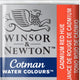 Winsor Newton W N Cotman peinture aquarelle demi-casserole de teinte rouge cadmium