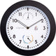 Nextime Daisy – Horloge murale station météo – 25,5 cm – métal – noir et blanc – résistante aux intempéries