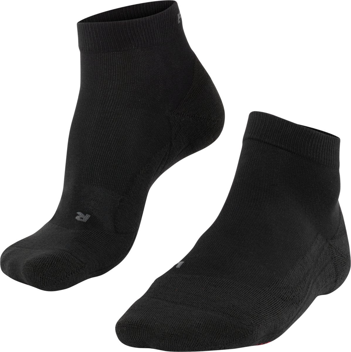 Falke go2 chaussettes de golf courtes en coton anti-ampoules en matériau fonctionnel hommes noir - taille 42-43