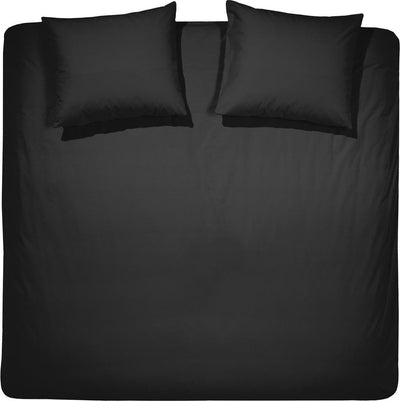 Housse de couette week-end Cendrillon - double - coton - twin extra large - 260x200 220 cm - noir + 2 taies d'oreiller 60x70