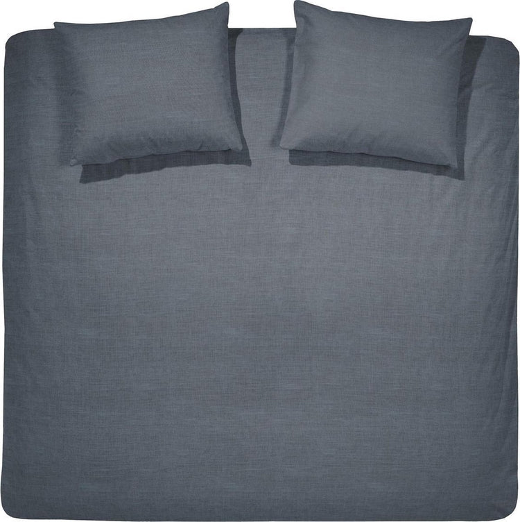 Housse de couette Cendrillon lyn - 2 personnes - coton - lits jumeaux extra larges - 260x200 220 cm - anthracite + 2 taies d'oreiller 60x70