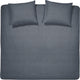 Housse de couette Cendrillon lyn - 2 personnes - coton - lits jumeaux extra larges - 260x200 220 cm - anthracite + 2 taies d'oreiller 60x70