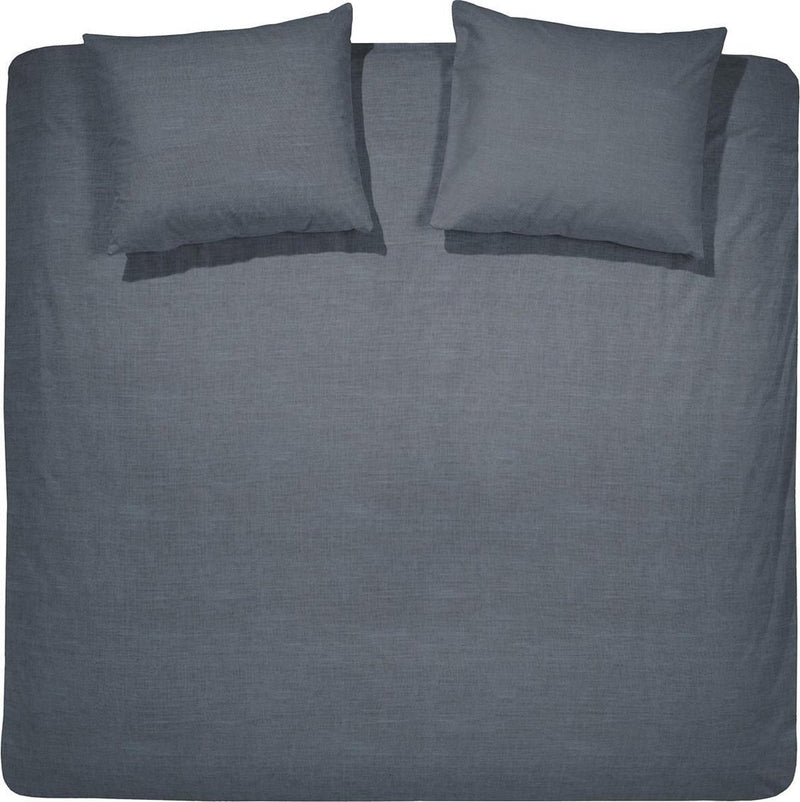 Housse de couette Cendrillon lyn - 2 personnes - coton - lits jumeaux extra larges - 260x200 220 cm - anthracite + 2 taies d'oreiller 60x70