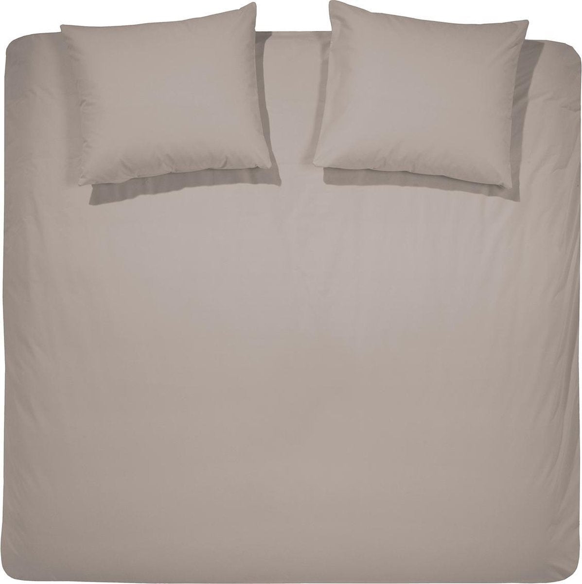 Housse de couette Cendrillon - 2 personnes - coton - lits jumeaux extra larges - 260 x 200 220 cm - taupe + 2 taies d'oreiller 60x70