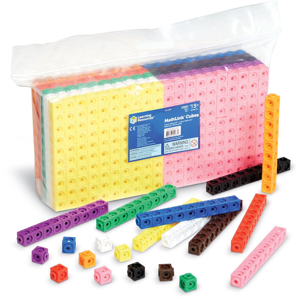 Ressources d'apprentissage cubes mathlink® - ensemble de valeur de 1000 pièces